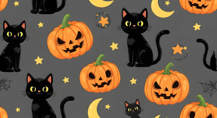halloween seamless pattern