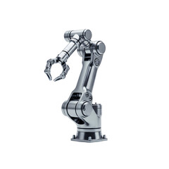 Industrial robot arm with black background