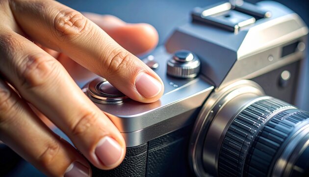 Finger adjusting retro camera dial