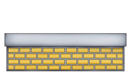 Brick block wall