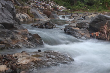 Tropical river waste in Indonesia