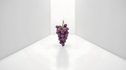 Grape Cluster on White Cube in Studio Light
