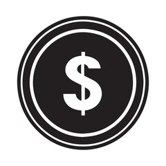 Dollar Symbol Inside Circle Logo Vector Design Representing Finance, Money, and Investment