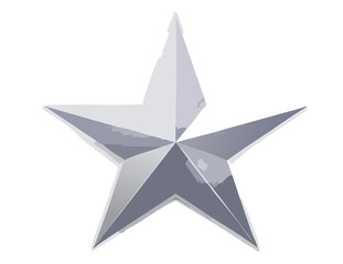 Fototapeta premium silver star isolated 