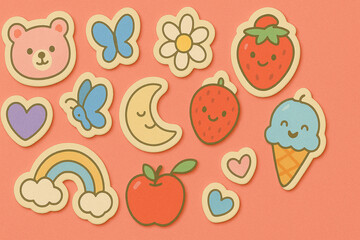 seamless pattern with cute objects