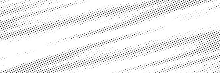 Halftone gradient. Dotted gradient, smooth dots spraying and halftones dot background seamless horizontal geometric pattern vector template set.