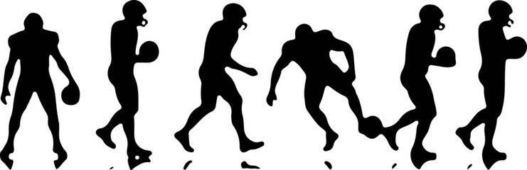  American football,  players, NFL, sports vector graphics bundle