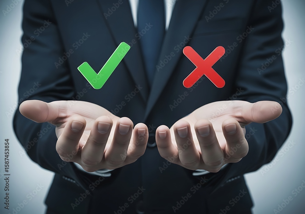 Poster making the right choice evaluating options before making a decision