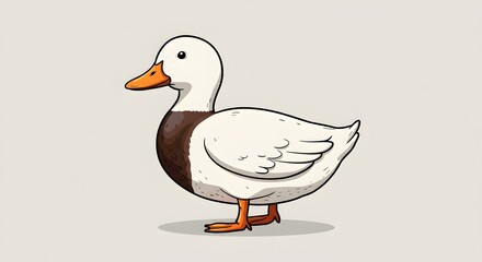 Obraz premium Cartoon Duck Illustration