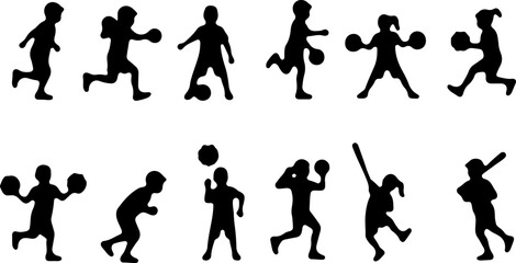 American football, players, NFL, sports art,   vector bundle