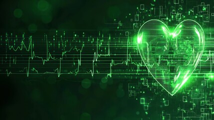 Striking representation of cardiovascular health in digital form.