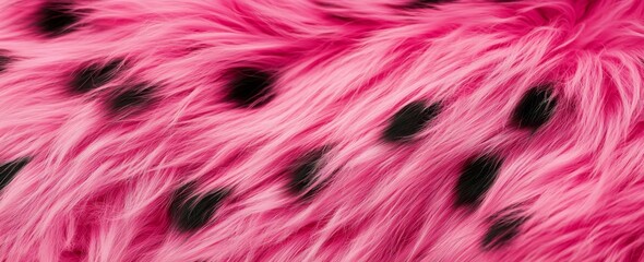 Obraz premium Embrace Creativity with Luxurious Pink Faux Fur Texture