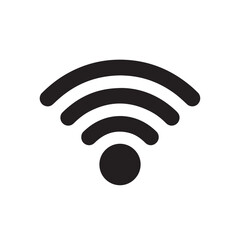 Wi-Fi Signal Vector Graphic Clean Black and White Icon for Connectivity and Wireless Network Designs, Digital Communications and Internet Access