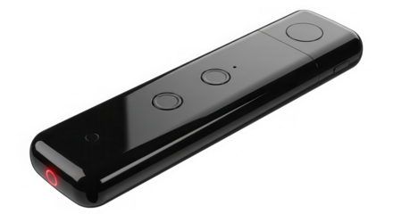 Portable language translator device isolated on transparent background