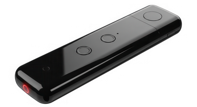 Portable language translator device isolated on transparent background