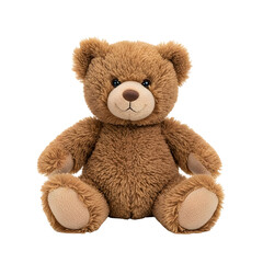 Obraz premium Cute brown teddy bear on black backdrop