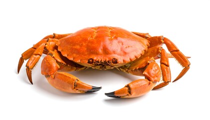 A whole, cooked crab