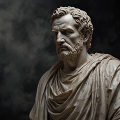 marble statue of a Roman philosopher