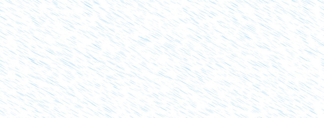 Seamless heavy rain pattern. Diagonal pouring rain texture. Repeating falling water drop background. Sleet, hail or snow precipitation wallpaper. Blue downpour backdrop. Vector illustration