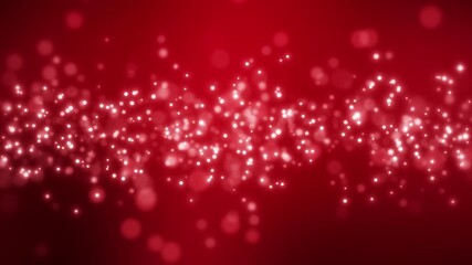Video animation of red light shine particles bokeh over dark background - seamless loop - vacation concept. - Powered by Adobe