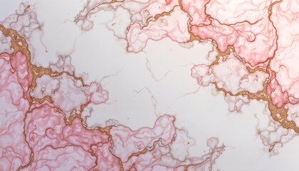 Pink and Gold Marble Texture Background with Elegant Abstract Fluid Art Pattern