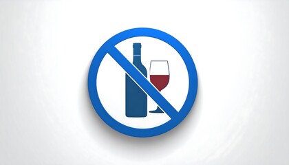 Prohibition sign for alcohol