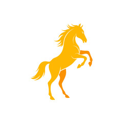 horse rearing up hand sketch and painted vector 