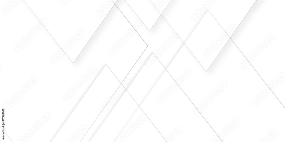 Aufkleber abstract white line with square shape shadow background. vector illustration, white business style v