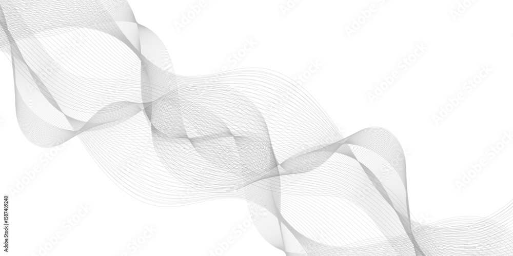 Poster abstract wave blend lines on transparent background. design for banner, wallpaper, background and ma