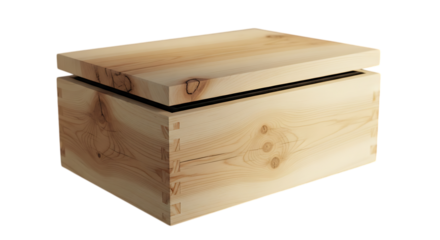 Natural wood box with dovetail joints wooden box light wood