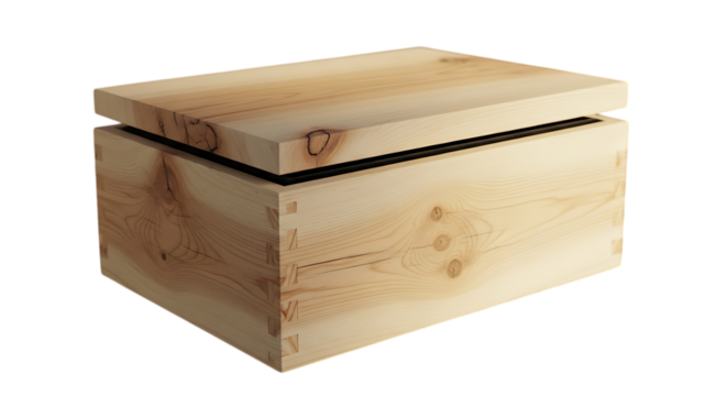 Natural wood box with dovetail joints wooden box light wood