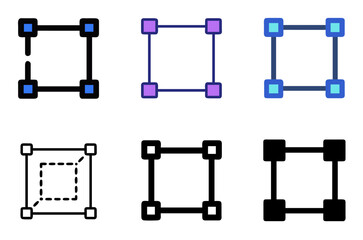 Digital transform tools icon set representing object manipulation and creative software functions

