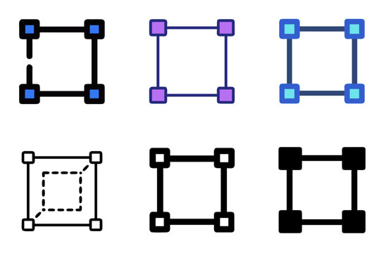 Digital transform tools icon set representing object manipulation and creative software functions


