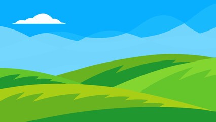 Fototapeta premium landscape with mountains and blue sky