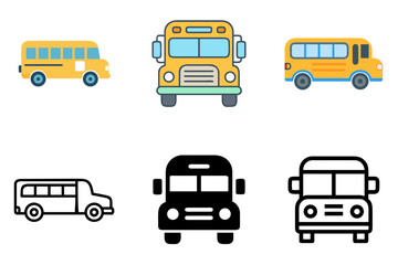 School Bus Icon Transport Education Student Ride Pack

