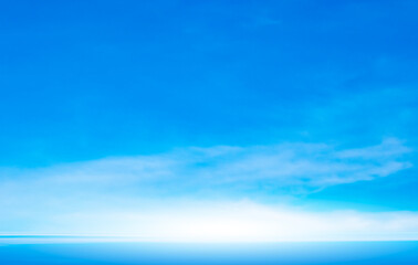 Panorama of cloud clear sky background for summer vacation concept at ocean and summer sea water...