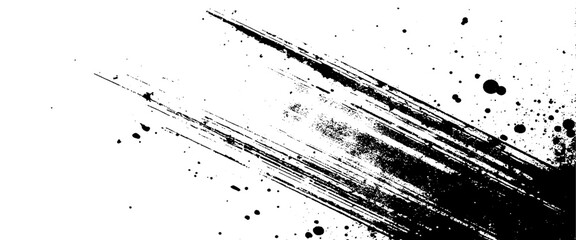 Vector grunge brush strokes texture rough black scratches for wallpaper, paint splatter template, dirt banner, watercolor design.