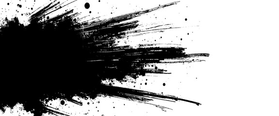 Vector abstract style black grange ink and brushes design