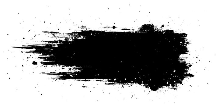 Vector brush strokes grunge isolated on white background
