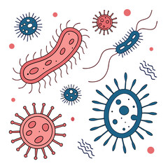 Germs  AI Vector for Educational & Scientific Design