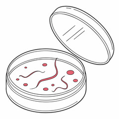 Petri Dish  AI Vector for Educational & Scientific Design