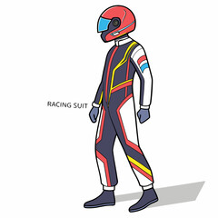 Racing Suit  Vector Racing Helmet, Flags, Car & Track AI Design