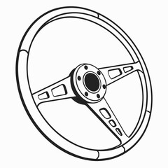Steering Wheel  Vector Racing Helmet, Flags, Car & Track AI Design
