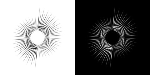 Dynamic abstract spiral sound wave rhythm lines. Circular spiral sound wave rhythm of lines. Circular futuristic abstract lines, black and white background.	
