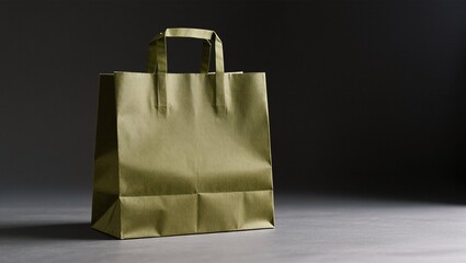 red shopping bag on black background