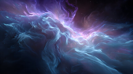 Celestial Symphony: The Luminous Aura of Xenon Gas in a Cosmic Nebula