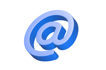at email icon 3d rendering blue color