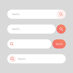 Obraz premium Modern Search Bar UI Collection