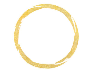 明るい金色の円・丸：フレーム素材