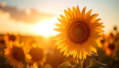 Celebrates the brightness and vibrancy of the sunflower, always facing the light 